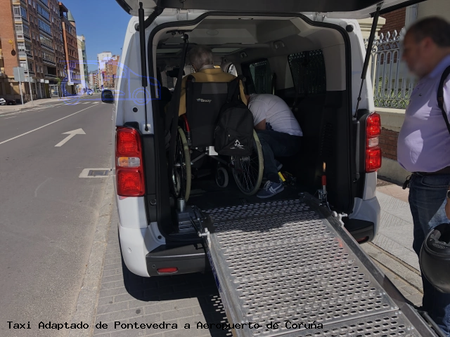 Taxi accesible de Aeropuerto de Coruña a Pontevedra